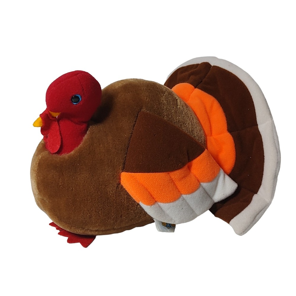 Vintage Dakin Turkey Plush Stuffed Animal Fall Toy Thanksgiving Ten Inch 1987